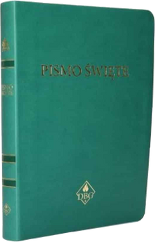 Dzisiejsza Biblia Gdańska DBG II duża PU złocenia zielony