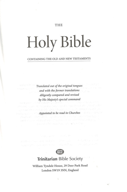 Holy Bible KJV – Westminster Reference Bible Large Print – skóra
