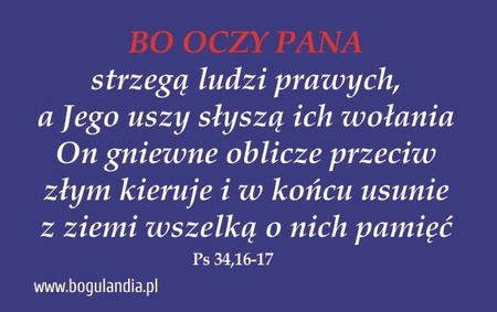 Magnes 33 na lodówkę BO OCZY PANA strzegą ludzi