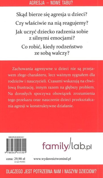 Agresja - nowe tabu? Dlaczego jest potrzebna..- Jesper Juul - oprawa miękka