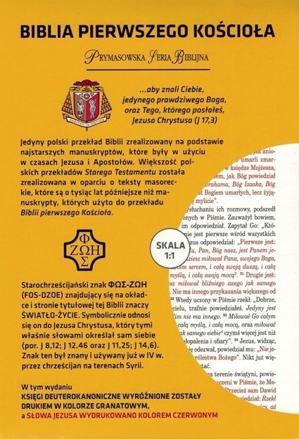Biblia pierwszego Kościoła eko-skóra PU zamek index złoto granatowa