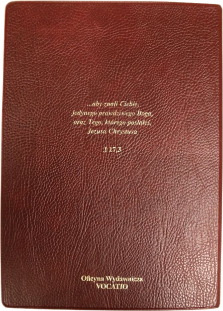 Biblia pierwszego Kościoła oprawa PCV złocone brzegi kartek bordowa