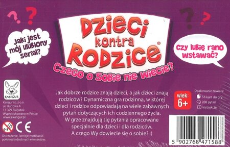 Dzieci kontra Rodzice - Czego o sobie nie wiecie?