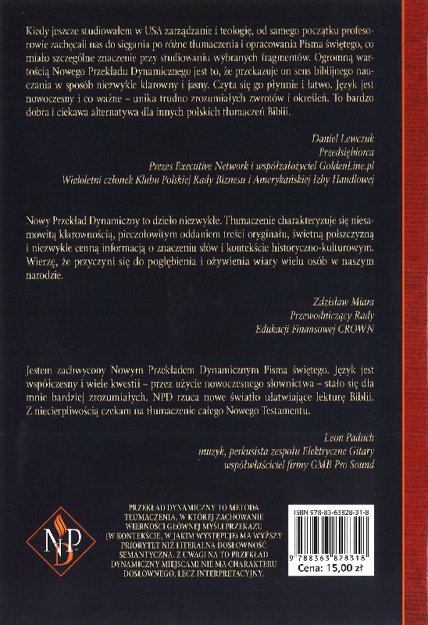 Listy Pasterskie i do Filemona Nowy Przekład Dynamiczny (NPD) - egzemplarz pilotażowy