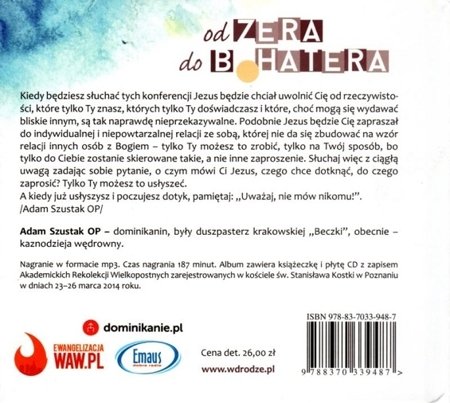 Od zera do Bohatera - Adam Szustak - książka + CD/MP3